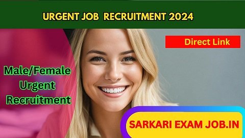 Urgent Requirement Hiring 2024